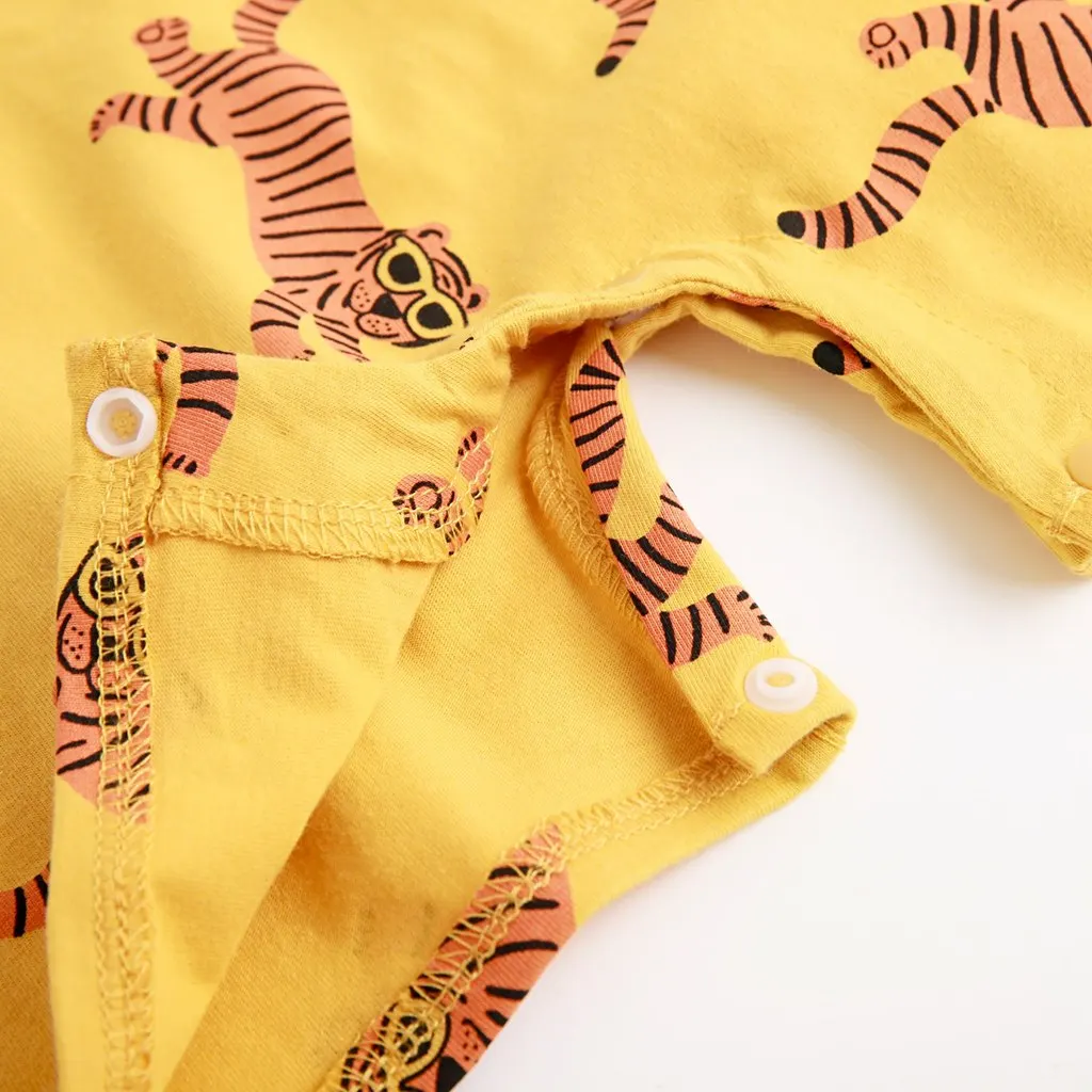 Sommer-Baby-Kurzarm-Strampler Niedliche Cartoon-Babykleidung für Jungen – Detail 6