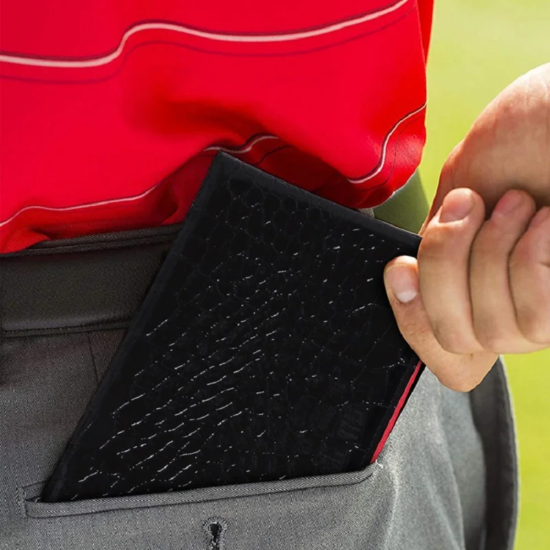 Waterproof PU Leather Golf Score Book Golf course supplies Golf Scorecard Holder 6