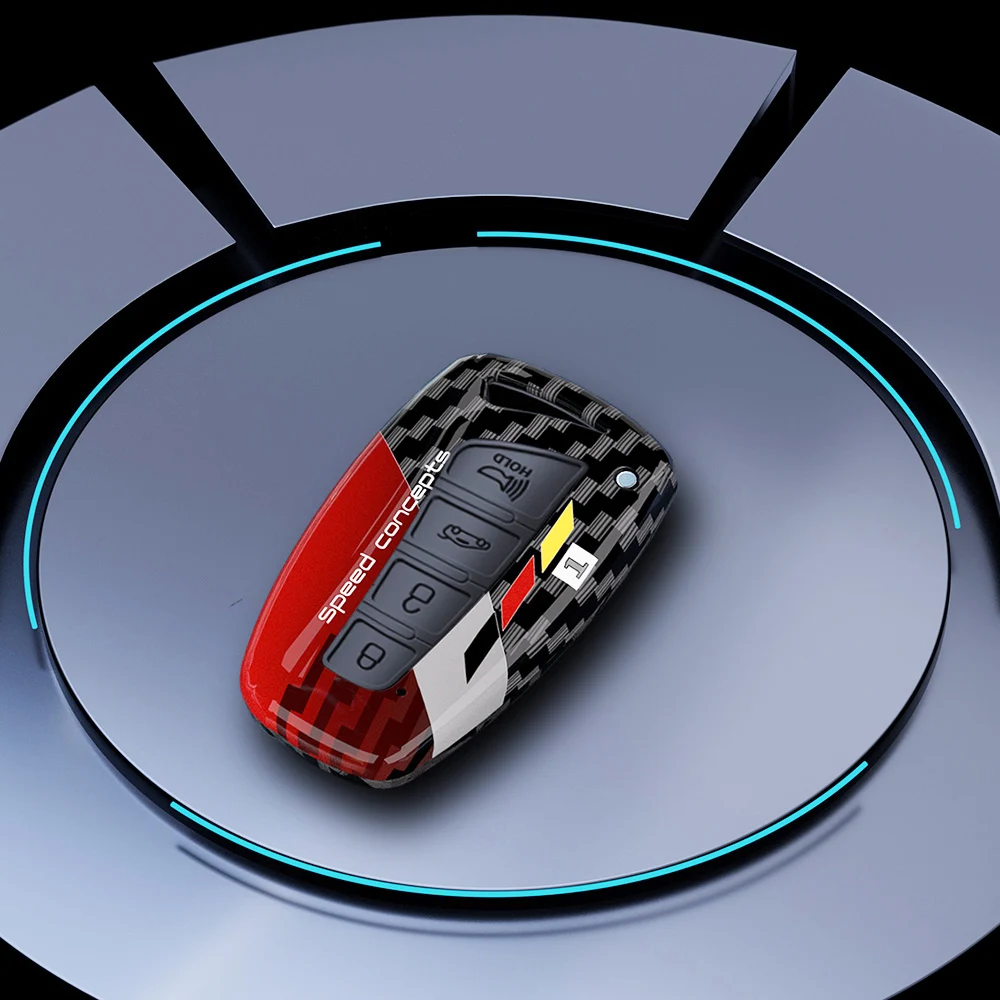 Premium ABS Carbon Car Key Case Cover