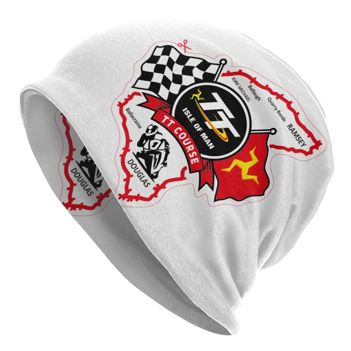 Isle Of Man Tt Racing Skullies Beanies Caps Männer Frauen Unisex Straße Winter Warme Strickmütze Erwachsene Motorrad Sport Motorhaube Hüte