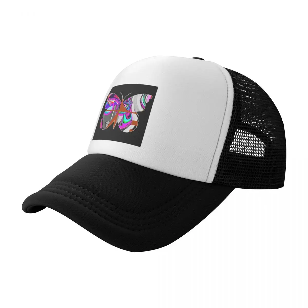 

Butterfly Retro Girl - Brown / Black Baseball Cap Wild Ball Hat Luxury Hat Uv Protection Solar Hat Boy Women's