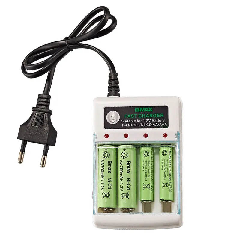 AA / AAA Battery Charger 2 4 Slots AC 110V 220V NI-MH /NI-CD AA AAA Charging 1.2V Rechargeable