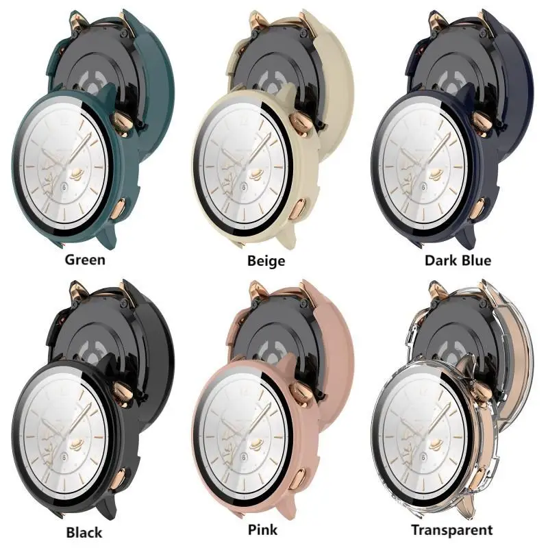 Premium Tempered Glass PC Case - Smart Watch Bumper Protective Cover