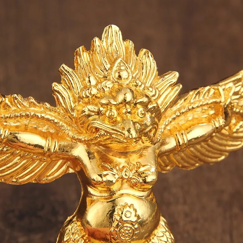 Alloy Metal Gilding Gold Fengshui Suppliers Lucky Roc Garuda Great Golden-winged Peng Bird Character
