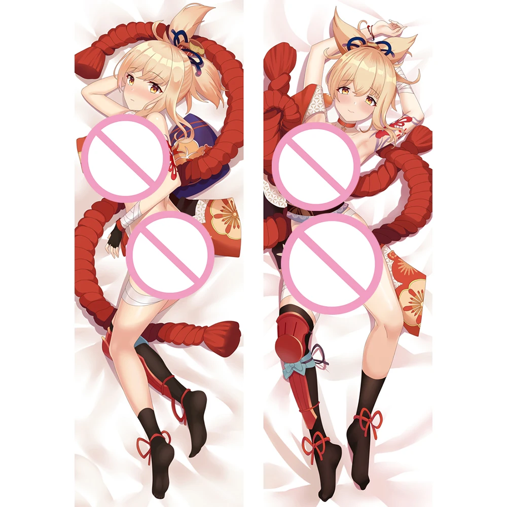 

Cosplay Sexy Yoimiya Hugging Body Pillowcase Genshin Impact Dakimakura Pillow Cover Double-Sided Peach Skin 2 Way Pillow Case