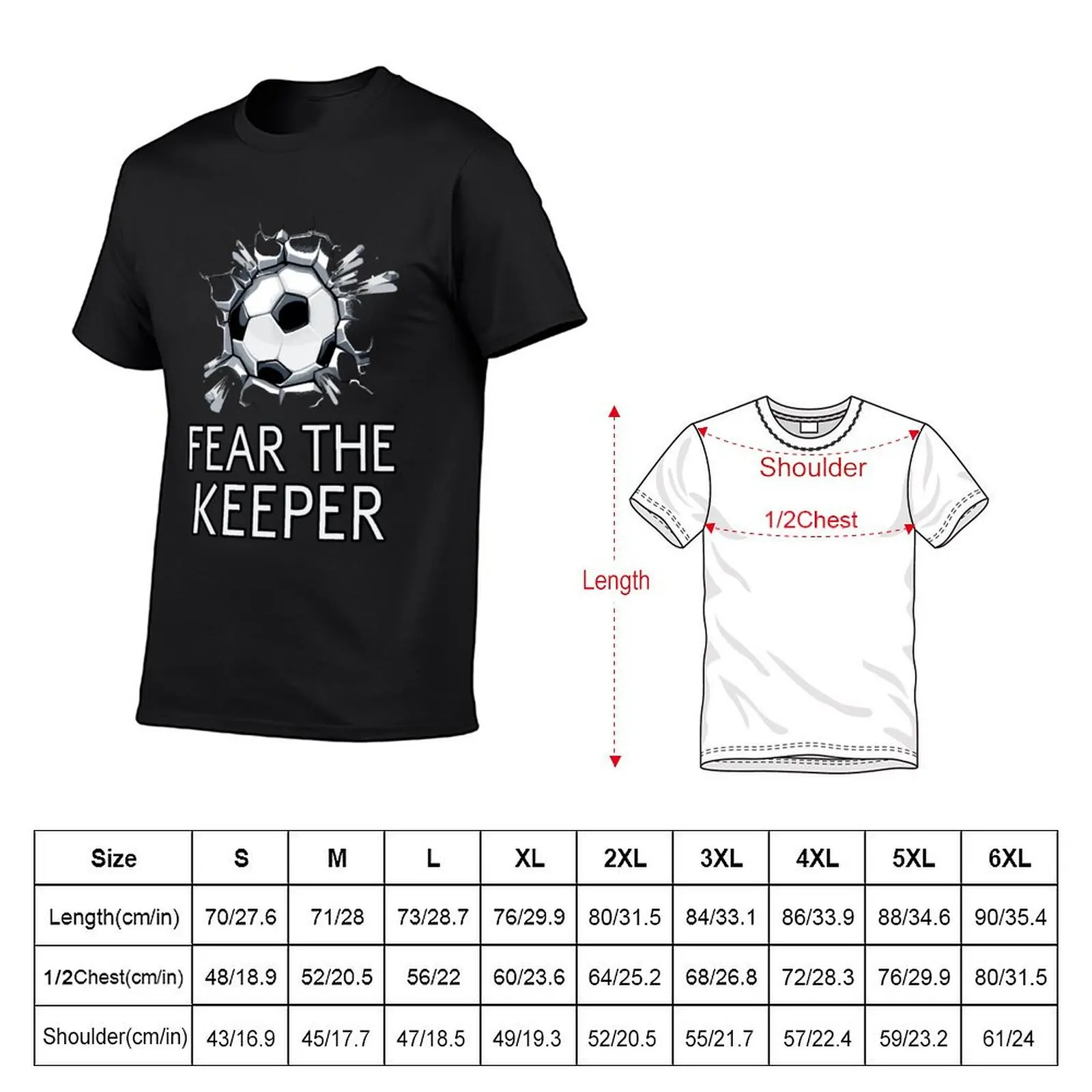 Fear the Keeper 축구 티셔츠, 숭고하고 미적인 옷, 귀여운 옷 블라우스, 남성 티셔츠