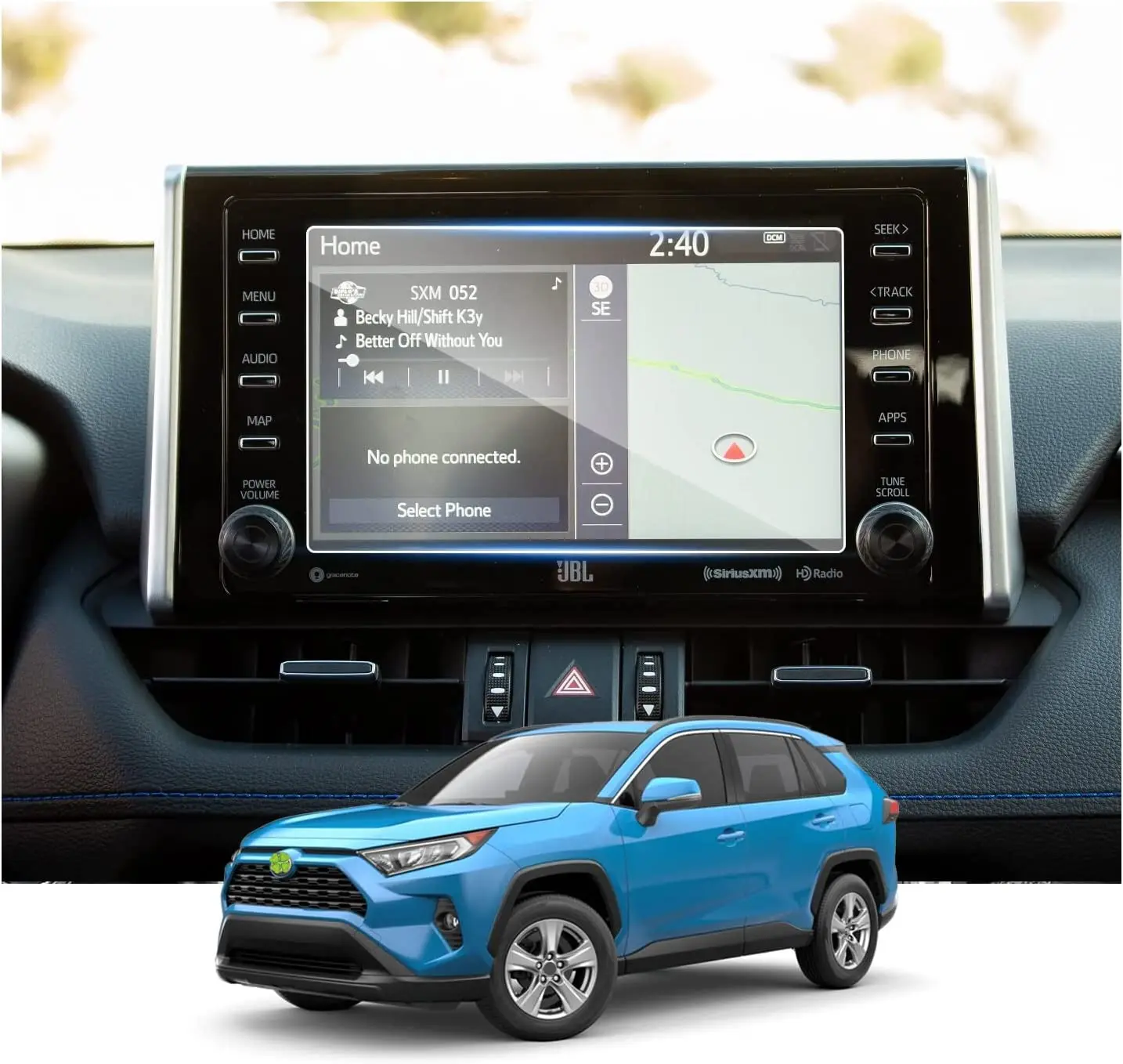 

Screen Protector for Toyota RAV4 7 inch GPS Infotainment Touchscreen 9HD Tempered Glass Compatible with 2019 2020 2021 2022