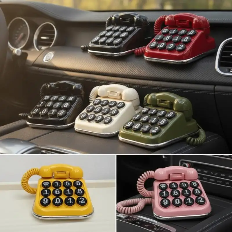 Retro Landline Style Car Parking Phone Number Sign - Easy-to-Read Interior Auto Decor Gift
