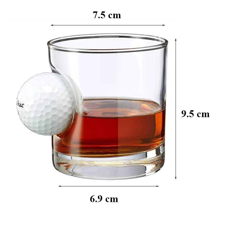 Lead-free whiskey glass cup novelty design Golf Ball Glass with Real Golf  Ball Embedded 210528-17 - AliExpress