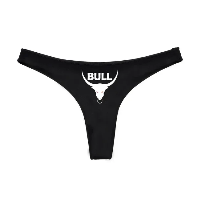 Hot Panties BULL Thong for Women Sexy G-String Female Underpant New Fashion Lovely Cotton Underwear Soft Lingerie 10