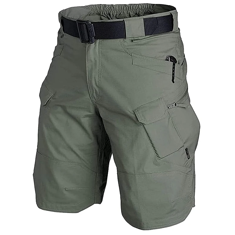 IX7 Mens Hiking Cargo Shorts SWAT Tactical Outdoor Multi-pocket Quick-dry Oversize Men's Mountain Cycling Work Casual Pants
