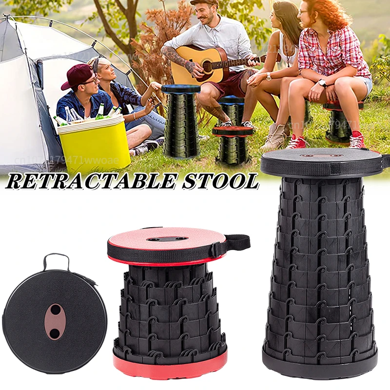 Folding Retractable Stool folding stool folding chair Travel Camping Stools Chair Portable Foldable Fishing Chair For Outdoor Camping Telescopic Stool Seat
