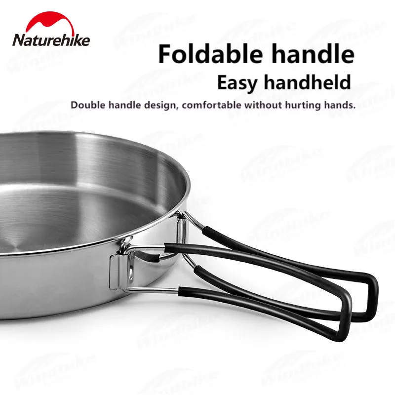 Naturehike Outdoor 1.3KG Large Baking Pan Camping Barbecue Picnic Cast Iron  Cookware Frying Baking Uniform Heating Barbecue Tool