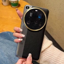 Dual Color Carbon Fiber Anti-Fingerprint Phone Case for Xiaomi 12 Ultra (Black)