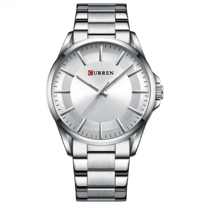 Quartz Watches For Men's Simple Quartz Men's WrstWatch Stainless Steel Strap Waterproof Fashion Business Leisure Temperament