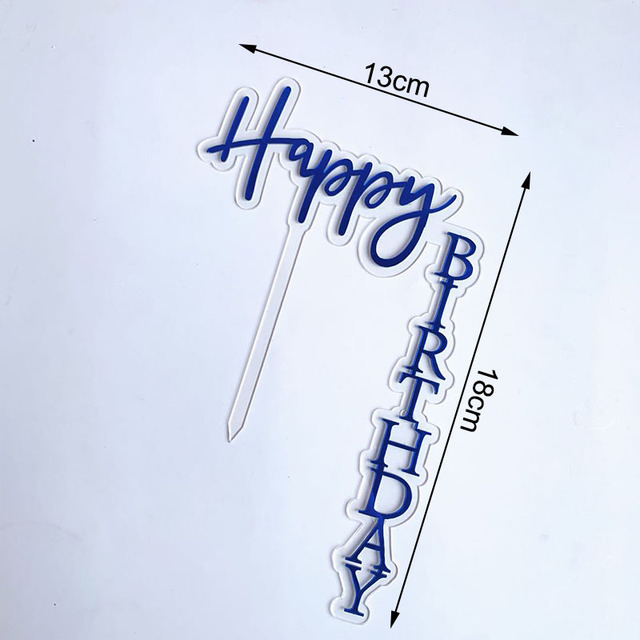 Birthday Acrylic Cake Topper Cake Toppers Birthday Cakes Party Wedding Decoration Anniversaire Candy Bar Father Mother