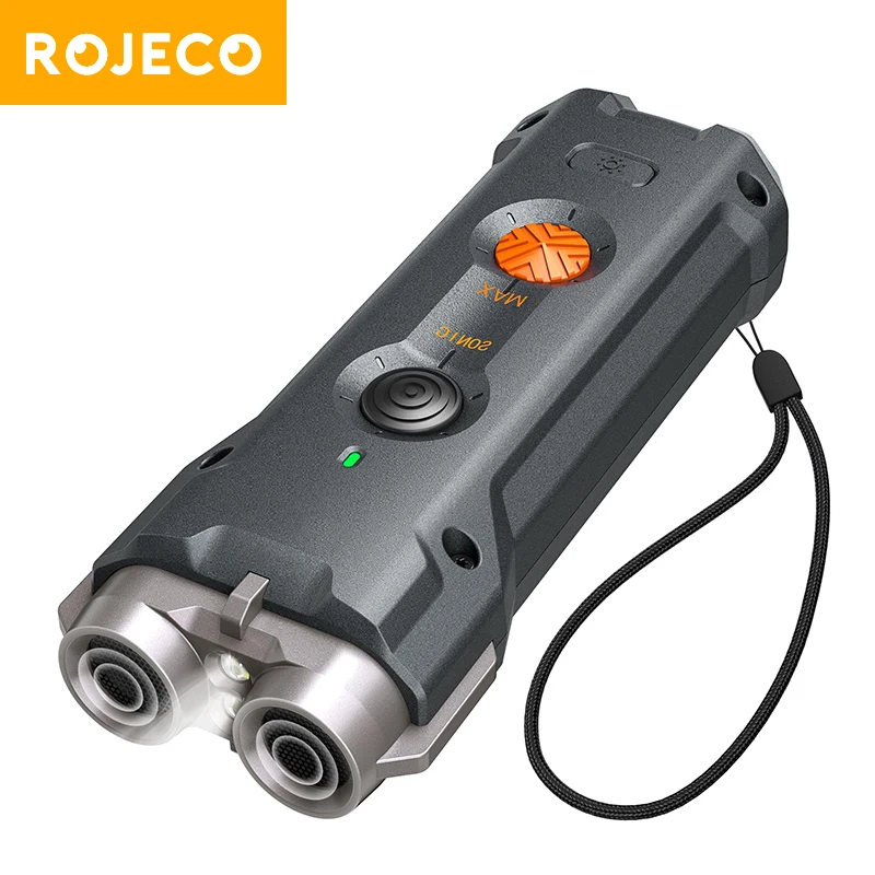 ROJECO LED 조명 초음파 개 퇴치기, 충전식 훈련 및 짖음 방지 장치, 훈련용 강력한 개 퇴치기