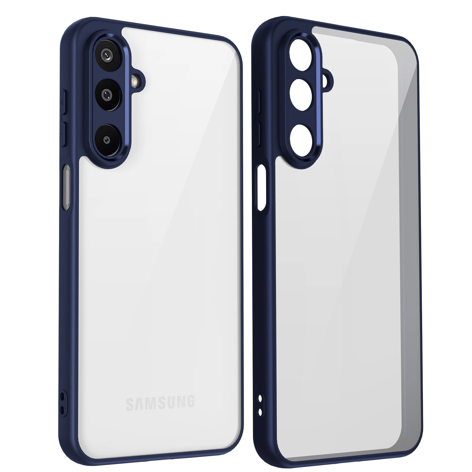 Clear Shockproof Phone Case with Hard Acrylic Back Protection Cover