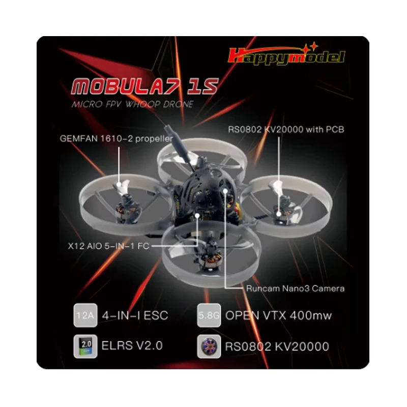 รูปสินค้า โดรน FPV ขนาดเล็ก Mobula 7 บินเร็ว กล้องคมชัด