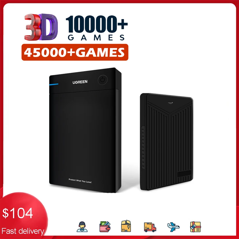 Launchbox External Game Hard Drive Disk With 45000+ Retro Games For Ps4