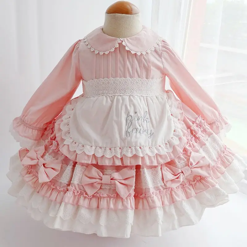 

Eid Dress Girls Baby Autumn Winter Lolita Girl Kawaii Wedding Dress Girl Ball Gown Princess Party Vestidos Dress New Year