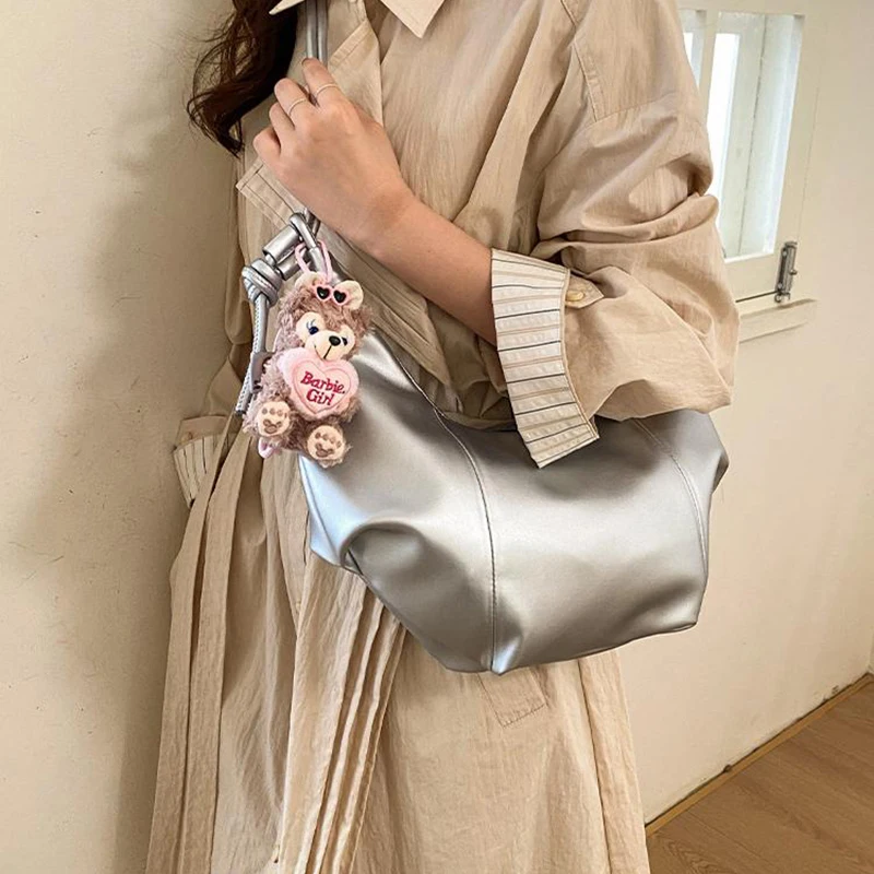 Dumpling-Form Tasche Modische Trendige Damen Casual Schultertasche Unterarm-Tasche mit Großer Kapazität Tote-Handtasche für Täglichen Arbeitsweg und Shopping – Detail 12