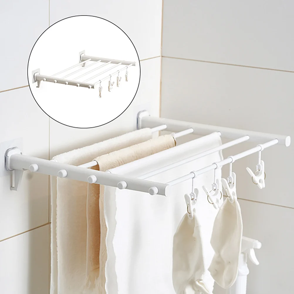 

Drying Rack Clothing Coat Hanger Hidden for Clothes Racks Folding Hangers Extendable Laundry Plastic Towel