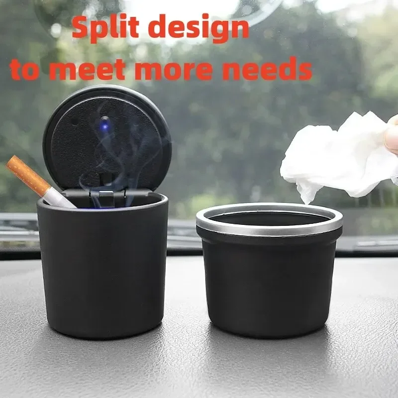 Car Ashtray Portable LED Smoke Car Ashtray