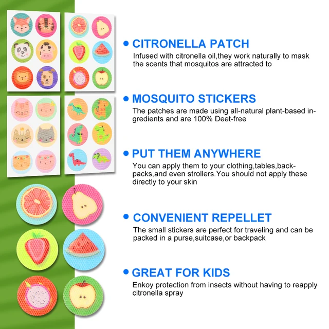 600/1200Db Könnyű Szórakoztató Anti-Szúnyogok Szúnyogi Javítás Szúnyogmatricák Gyermekeknek Férfiak Véletlenszerű Minta Kültéri - Image 5