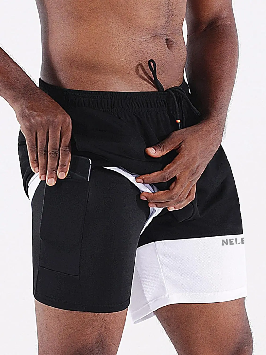 NELEUS Men's 3 Pack 2 in 1 Running Shorts with Liner,Dry Fit