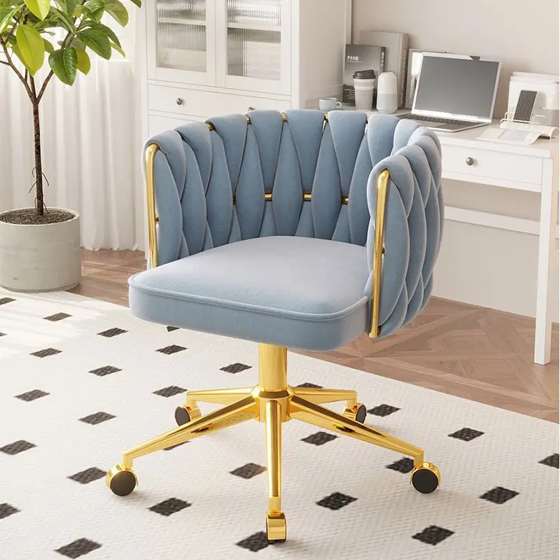 Light luxury rotation chair Bedroom women's dressing stool Home dorm stool Front desk Office Makeup anchor gaming chair