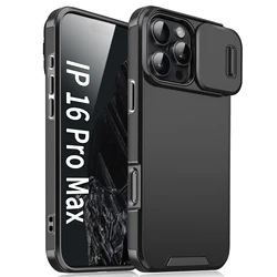 Candy Color Silicone Armor Case with Slide Camera Protection - Bumper Defender Cover - iPhone 13 Mini (Black)