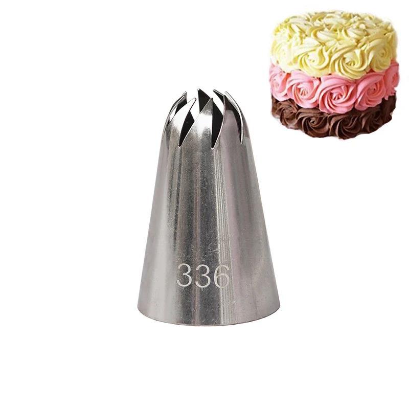 

Large #336 Spiral Cream Icing Piping Nozzle Stainless Steel DIY Cake Decorating Pastry Tips Cupcake Fondant Baking Tools