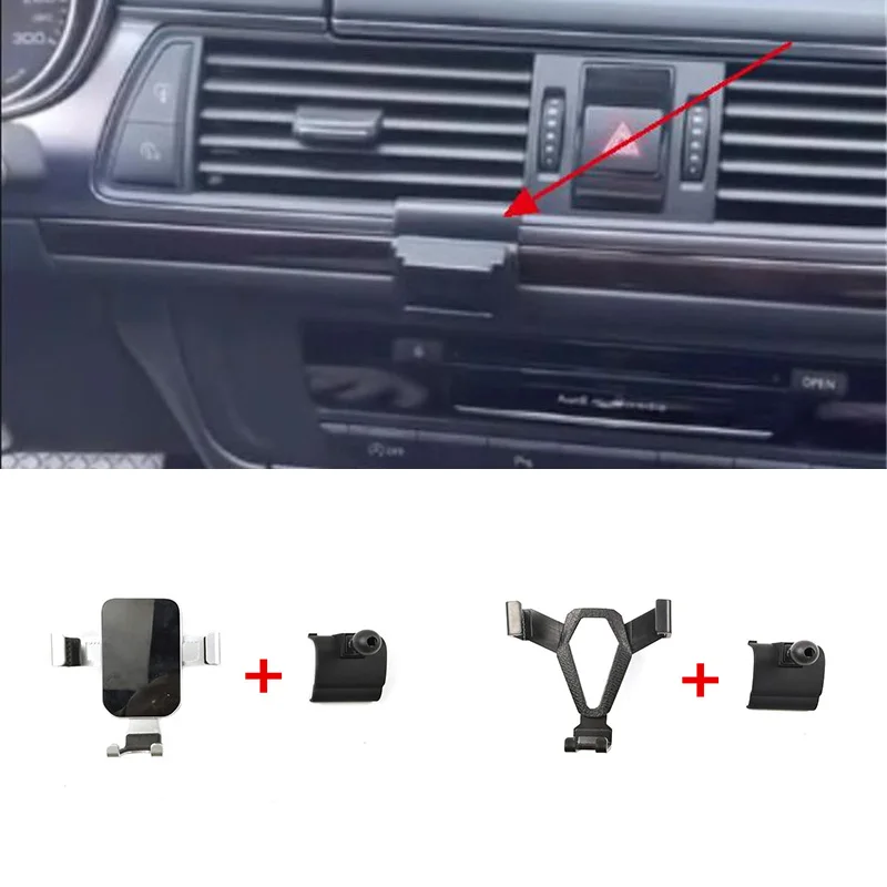 1pc-abs-Material-f-r-2013-2017-audi-a6-c7-spezielle-Autotelefon-halter ...