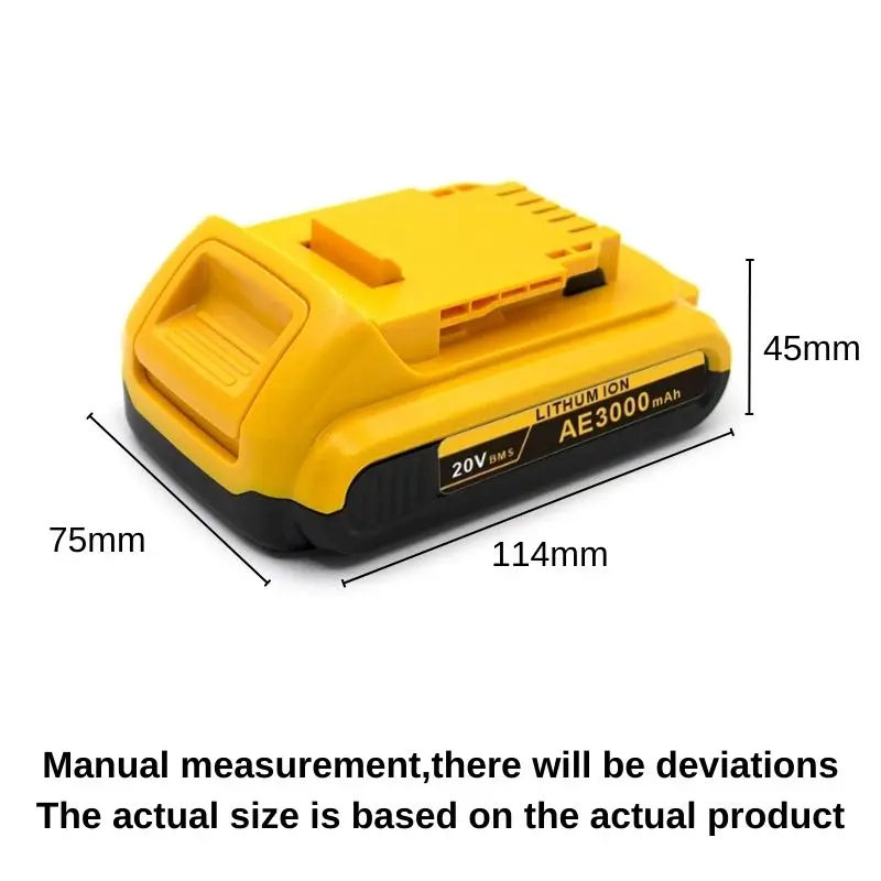 100% for DeWalt 18V 20V 3Ah Max Lithium Batteries DCB203 Li ion Battery Replacement DCB206 DCB205 DCB204 DCB200 Power Tools S87d9b96229464f09b0f744b939ff3508M