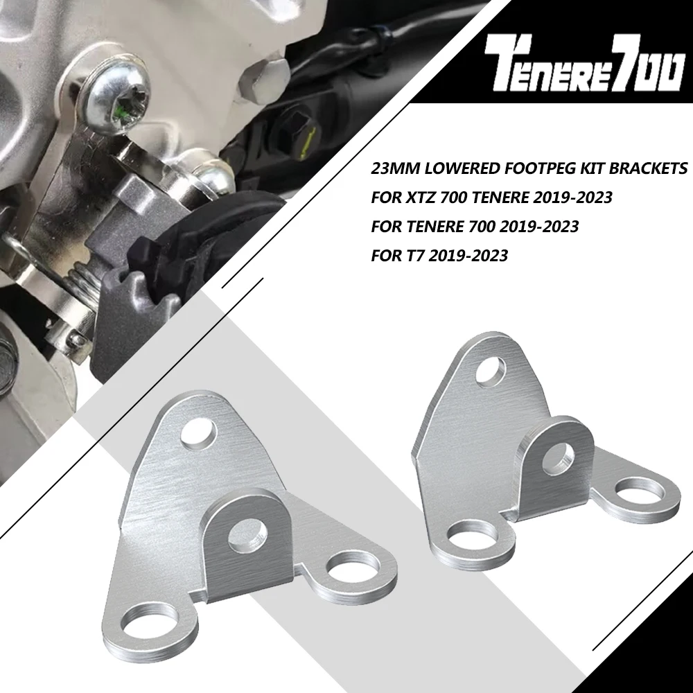 

FOR YAMAHA TENERE 700 RALLY EDITION 2020 2021-2023 Motorcycle 23MM Lowered Footpeg Kit Brackets Tenere 700 WOLD RAID 2022-2023