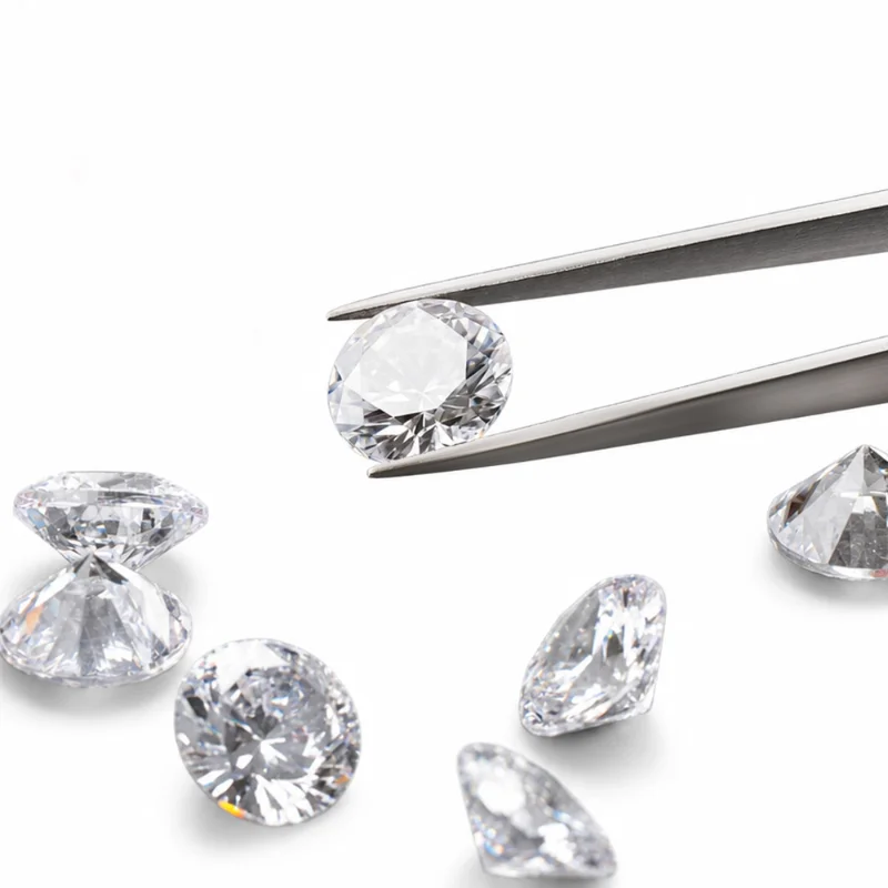 100% Real Moissanite Loose Stone Small Size 0.8mm~3.0mm 1.0 ct Excellent Cut Gemstone Round D Color VVS1 Lab Created Diamond Pass Diamond Tester for Jewelry Making