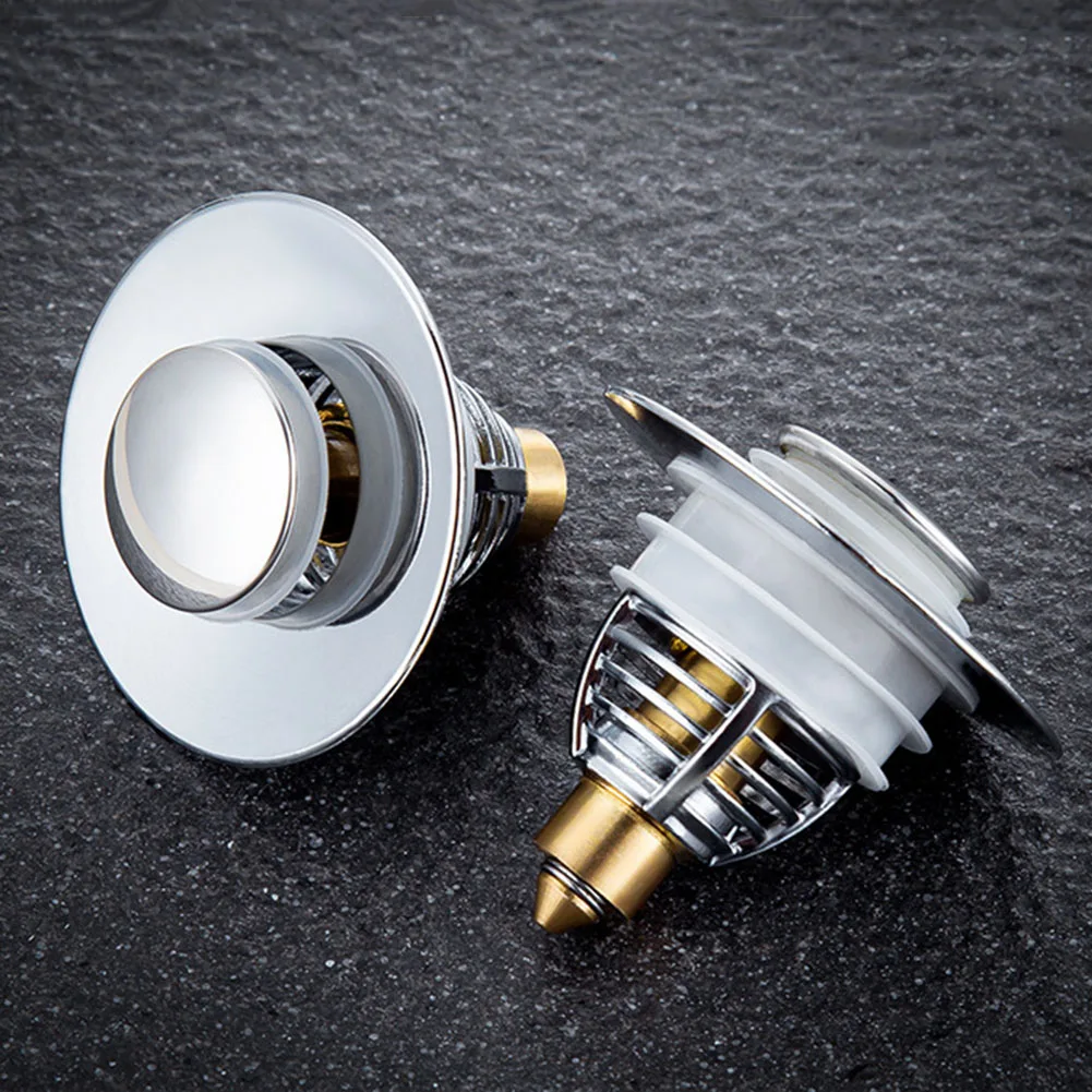 Universal Popup Bounce Core Wash Basin Drain Filter Stainless Steel