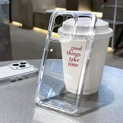 Inspirational Quote Clear Shockproof Phone Case Cover - iPhone 12 Mini (Clear - YYDSC5049)