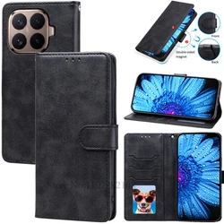 Elegant Wallet Leather Flip Case with Magnetic Stand and Book Cover Design - Xiaomi 17T Pro (Black)