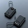 New Digital Display Round Screen Built-in Line Super Fast Charging 10000mAh Power Bank 6