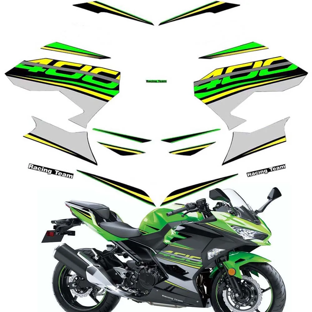 

For Kawasaki NINJA400 ninja 400 2018-2023 2018 2019 2020 2023 Ninja Motorcycle Accessories Fairing Sticker Whole Car Sticker Kit