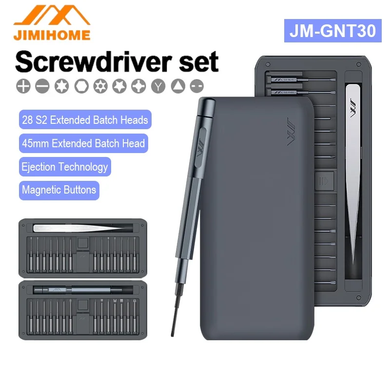 Jimihome Set Di Cacciaviti 30 In 1 Set Di Cacciaviti Di Precisione In Acciaio Set Di Punte Magnetiche Strumenti Di Manutenzione Di Precisione Riparazi