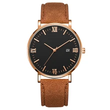 

Personality Creative Roman Numeral Scale PU Strap Quartz Watches Jewelry Accessories