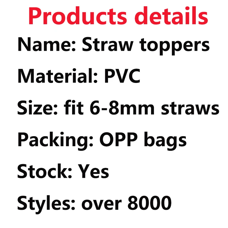 20PCS/set anime bee straw toppers sweet honey straws hot selling  straw topper charms for tumble straw cover cap glass drinking 2