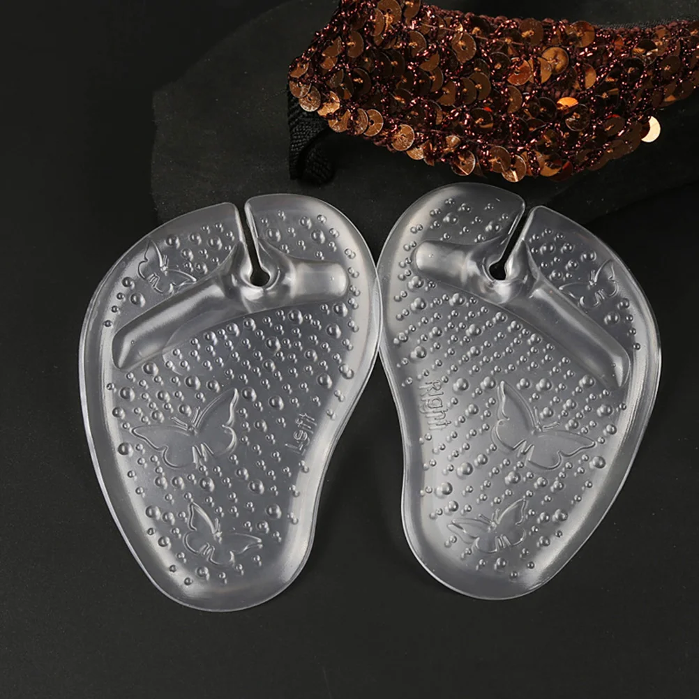 GEL Flip-flops Forefoot Pads Pattern Forefoot Pads Clip Foot Slippers Stickers Transparent Pads(Transparent)