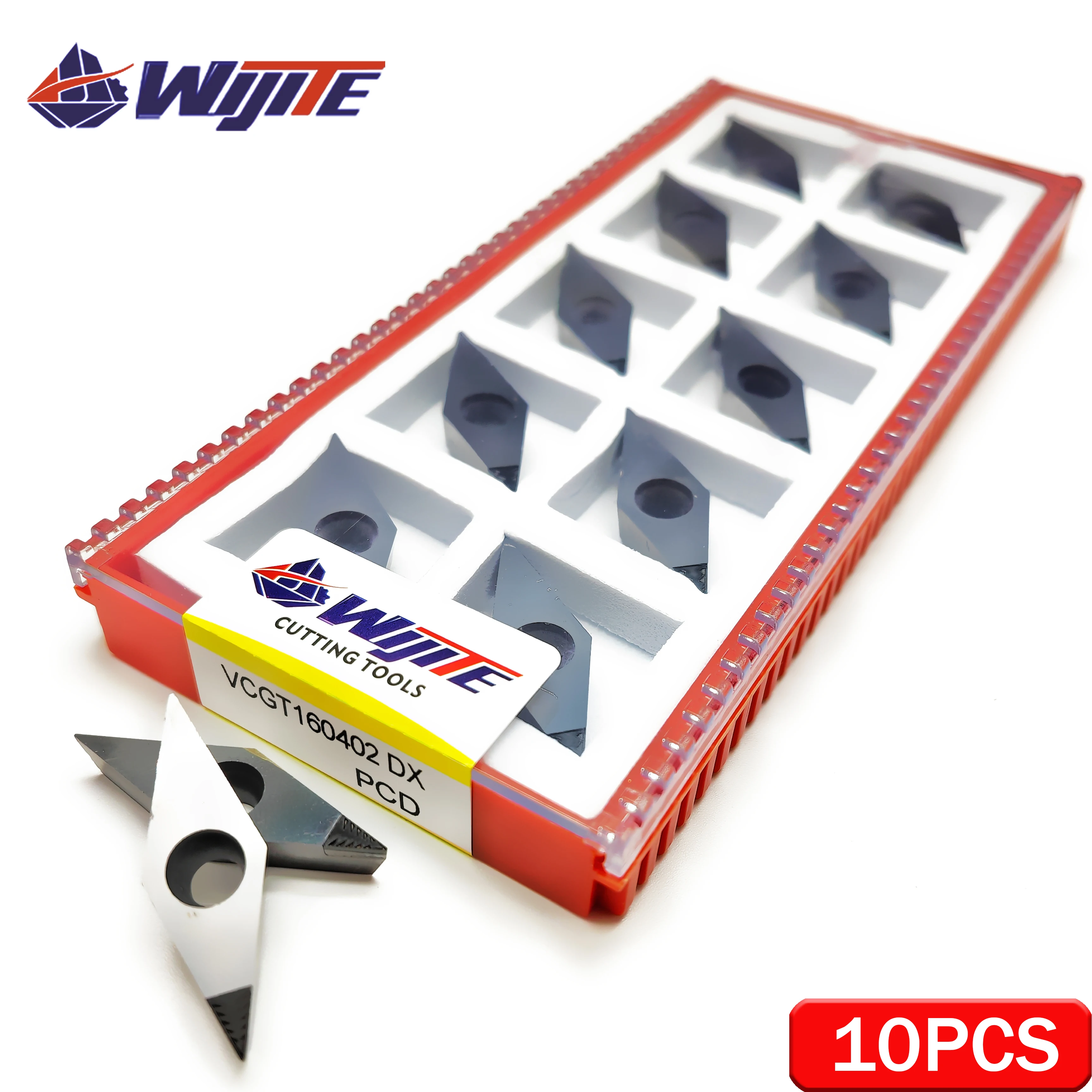 PCD 칩 파괴 공구, VCGT1103, VCGT1604, DX, 알루미늄 및 구리 같은 비철 금속, 높은 마감, VCGT