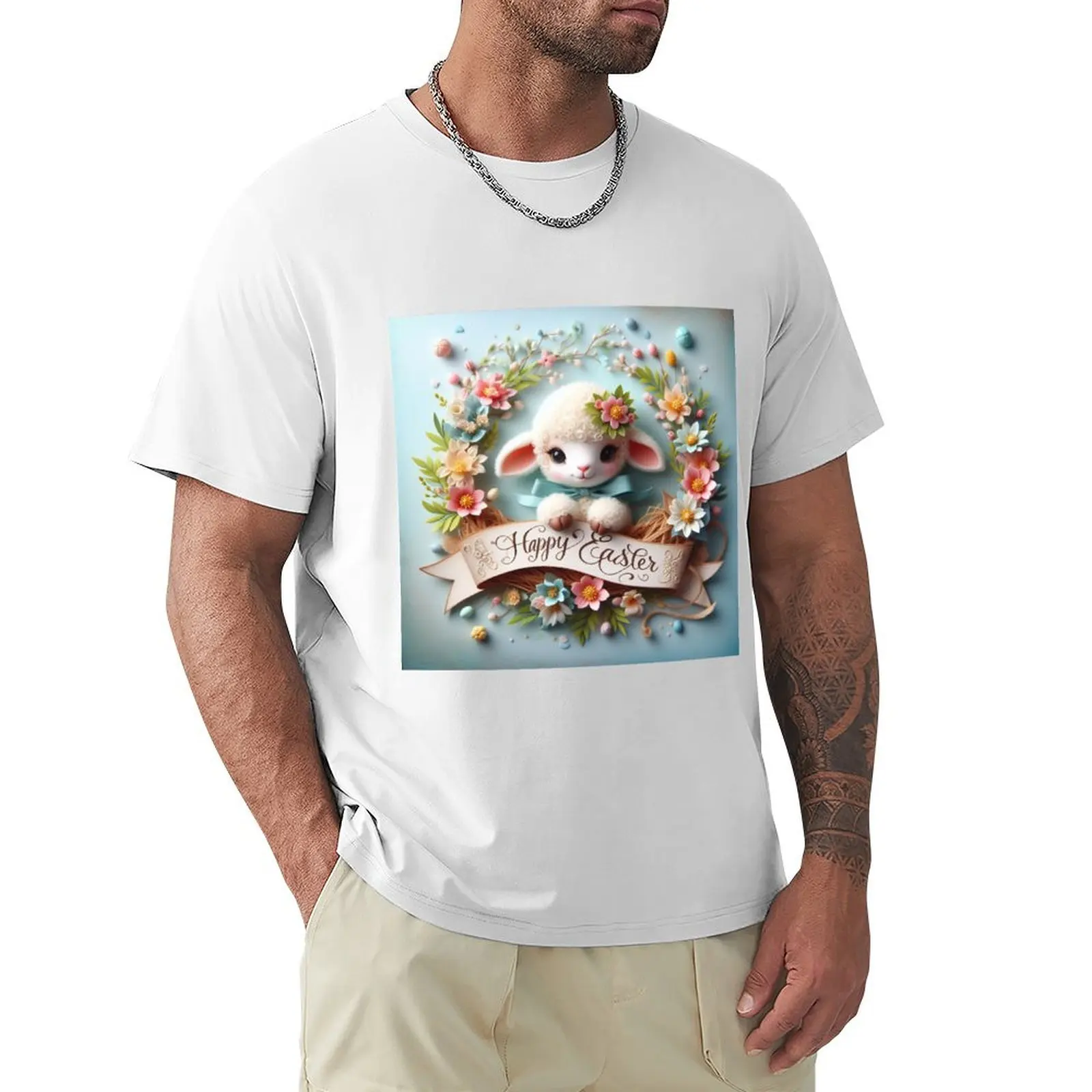 

Happy Easter Cute Lamb T-Shirt tees sweat hippie clothes t shirts men