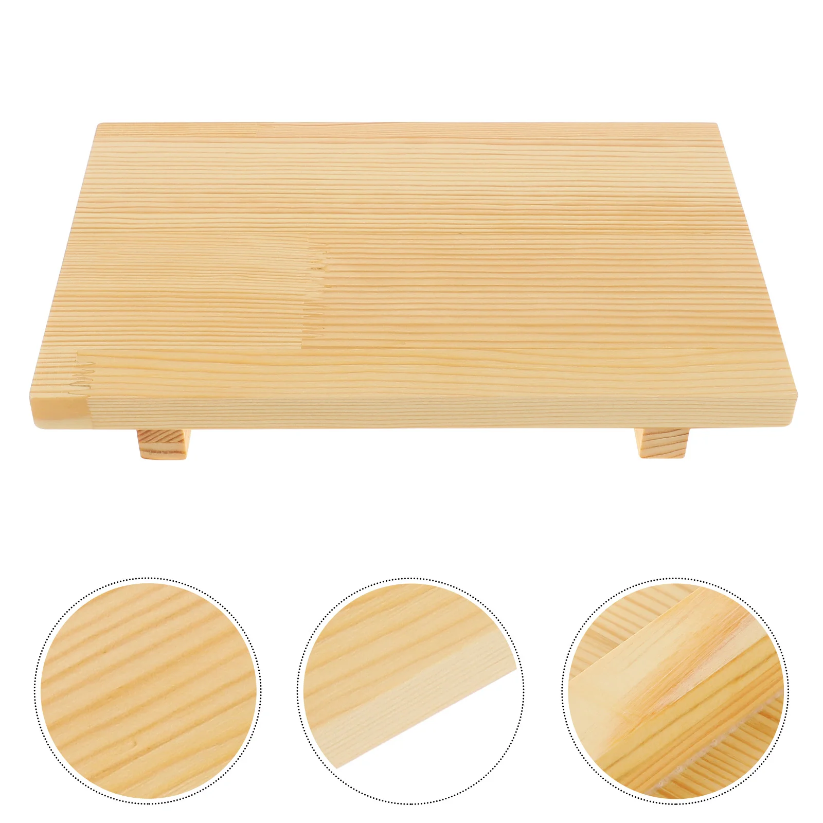 

Japanese Wooden Sushi Board Rectangular Cuisine Sushi Sashimi Plate Platform Food Serving Tray Tableware Decoration