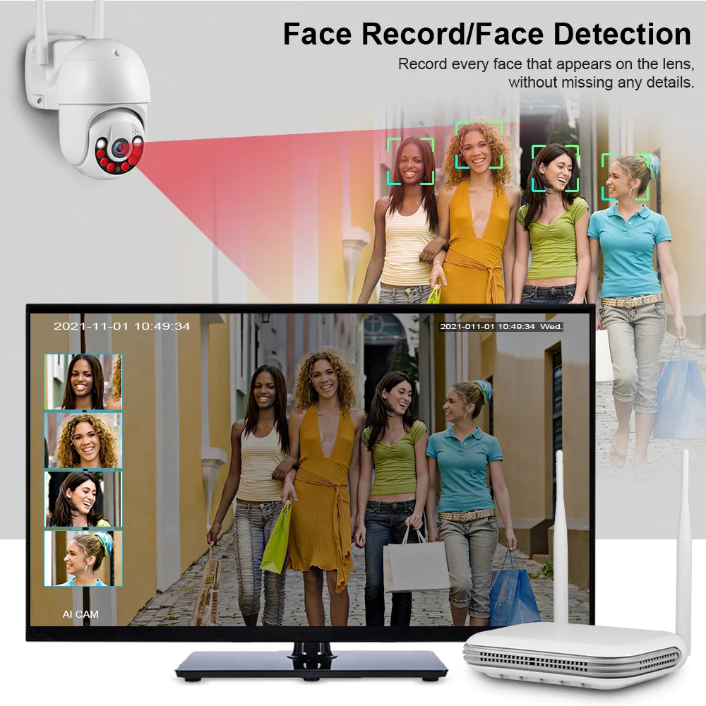 KERUI 2K 3K 4MP 8CH NVR WIFI Onvif 네트워크 비디오 감시 무선 보안 카메라 시스템 용 8 채널 레코더